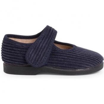 Zapatillas de casa cerradas de niña de pana Pisamonas