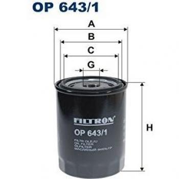 Filtron OP643/1 Bloque de Motor