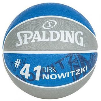 Spalding NBA Player Dirk Nowitzki Ball 83 - 379Z, Gris/Royal, 7, 3001586010317