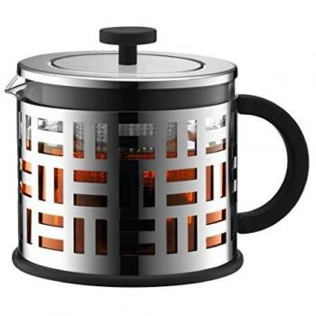 Bodum Eileen, Tetera de acero inoxidable, Transparente, Vidrio, 205 x 150 x 160 mm, 1446 g