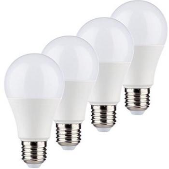 Bombilla LED E27 9W 806lm 2700K Mate Set de 4 (3+1)