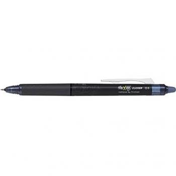 Bolígrafo retráctil de punta Synergy Point de tinta borrable por fricción Frixion Point Clicker Pilot negro con grip de agarre