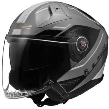 LS2 Casco Jet OF603 Infinity II Veyron Gris-Blanco XL