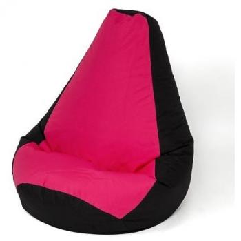 Sako Bolso Puf Pera XL Negro-Rosa 130 x 90 cm