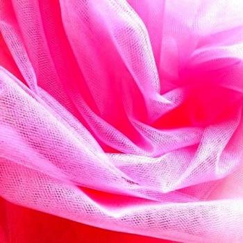Tela de tul de color rosa cereza de 300 cm de ancho, por metro, apto para trajes de baile, enaguas, velos, plisado y fruncido