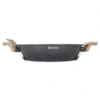 Sartén 28cm Aluminio Forjado con Revestimiento de Acero Inoxidable Nature Quttin