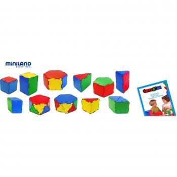 Set de Prismas - Juego de Geometría y Volumen, incluye diversas formas prismáticas en diferentes tamaños y colores, fabricado en material resistente, ideal para actividades educativas y desarrollo de habilidades espaciales