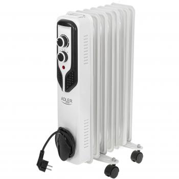 Radiador de aceite Adler AD 7815, 7 costillas, 1500W con control de temperatura