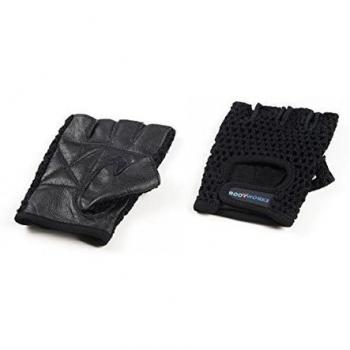 Body Works Fitness Guante estándar de Grip, Fitness Guantes Bodybuilding, Unisex, Negro, Medium