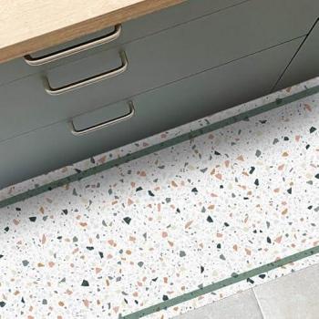 Alfombra de vinilo decorativa Terrazzo Dolce 120x200cm