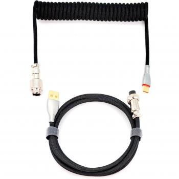 Phoenix Kioru Cable Aviador USB-C en Espiral para Teclados Gaming Negro