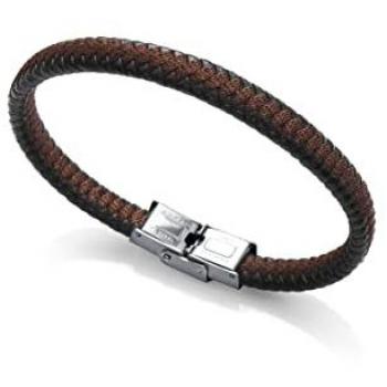 Pulsera de Hombre Viceroy Heat 1328P01011 de acero y piel color marrón