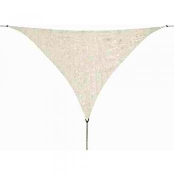 Toldo de vela triangular HDPE 36x36x36 m blanco