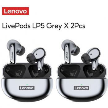 Auriculares Inalámbricos Bluetooth Lenovo LP5 Estéreo 9D Impermeables con Micrófono para iPhone 13 y Xiaomi