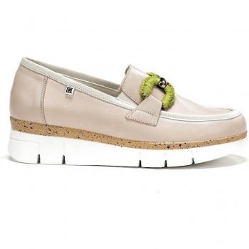 Mocasines Dorking D9298 de mujer en piel con adorno