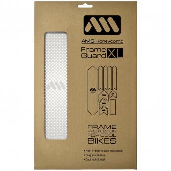 All Mountain Style AMSFG2DRWH Protector de Cuadro Extra – Protege tu Bicicleta de posibles arañazos y Golpes, Unisex Adulto, Drops/Blanco, XL