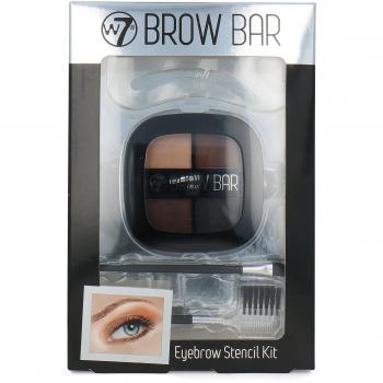 Kit de Cejas Brow Bar - W7, incluye 1ud, diseñado para dar forma y definir las cejas, contiene polvo para cejas, cera fijadora, pincel aplicador y pinzas