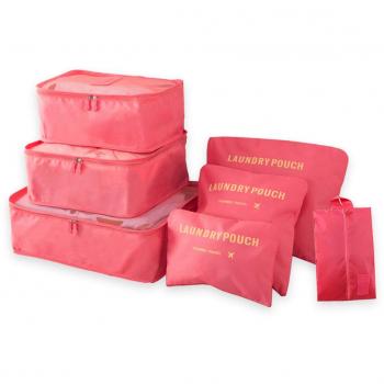 Organizador de Equipaje de Viaje, 7 Piezas Impermeables Cubos de lavandería Bolsas de compresión Bolsas Maleta Organizador de artículos de Aseo para Ropa, Zapatos, Ropa Interior, cosméticos, Libros