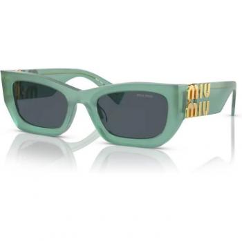 Miu Miu MU09WS 19L09T Women's Square Sunglasses Green Size 53