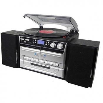 Denver Electronics MRD-165 Microcadena de música para Uso doméstico Negro, Plata - Tocadiscos