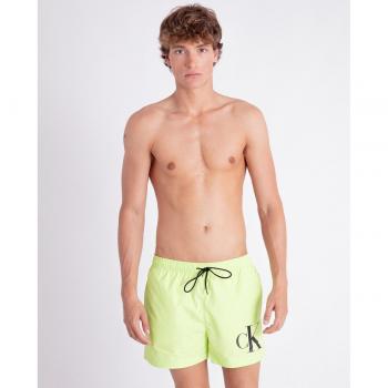 Calvin Klein - Bañador corto con cordón verde para hombre
