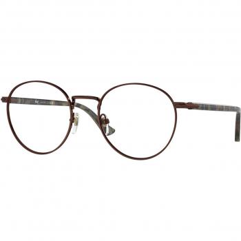 Persol PO1008V Unisex Brown Metal Optical Frames with Pillow Fit
