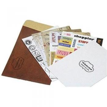 6 Hojas Vintage mensaje adhesivo Craft Pegatinas de papel sello Deco regalo