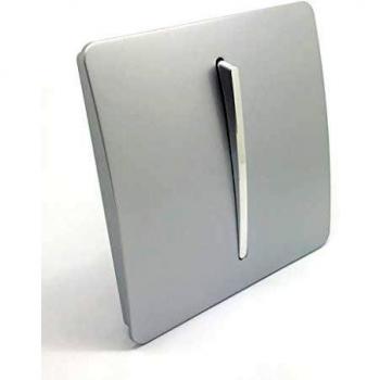 Trendi ART-SS2SI - Conmutador táctil de 1 Interruptor, 2 vías, Moderno Brillante, 10 A, Color Plateado