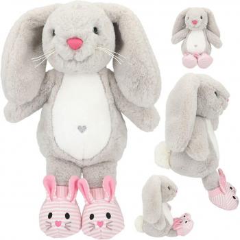 Peluche Depesche 12537 Princess Mimi - Conejo Nelly con Vientre Blanco y Piel Suave en Gris