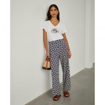 Pantalón de mujer Lion of Porches con estampado geométrico, bombacho, color azul violeta