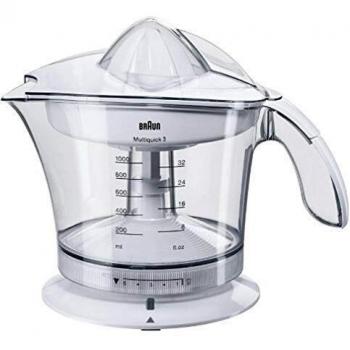 Braun Multiquick 3 MPZ9 Exprimidor Eléctrico, Blanco y Transparente