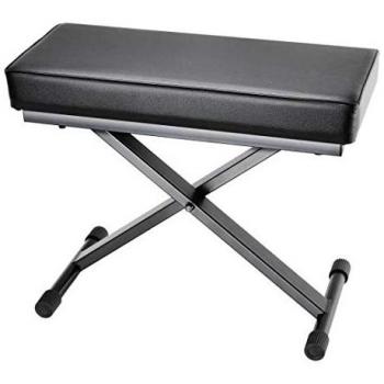 Piano Banco Adam Hall SKT17 - Asiento Ajustable para Teclado en Color Negro