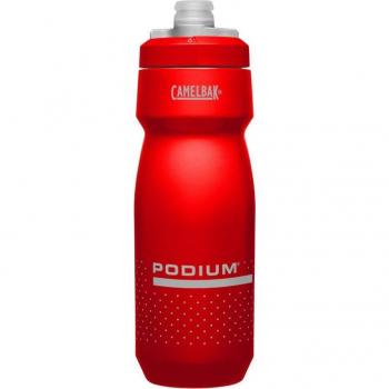 Camelbak Bidón Podium 710ml Rojo - Bidón de ciclismo, capacidad de 710 ml (24 oz), diseño ergonómico, tapa a prueba de fugas, fácil de limpiar, material libre de BPA