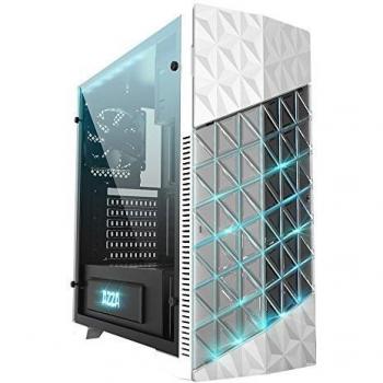 AZZA Onyx 260 X RGB Gaming Caso con Ventana de Vidrio Templado y refrigeración por Agua Listo Torre Media - Blanco