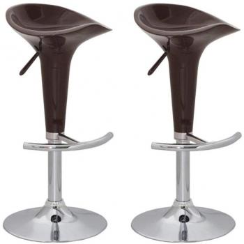vidaXL Taburete de Bar de diseño, Color marrón, de plástico ABS