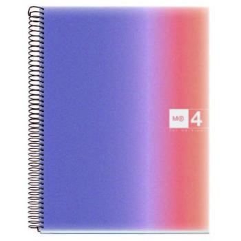 Cuaderno espiral Miquelrius DIN A4 120 hojas 70 gr cuadro 5 mm tapa polipropileno Aurora Provence