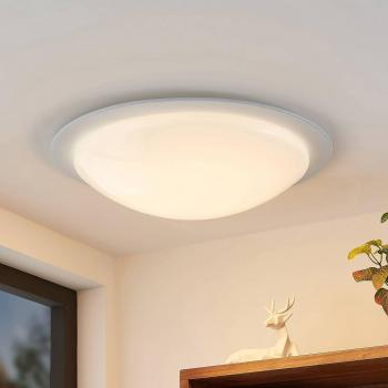 Plafón LED CCT RGB Lindby Aurela Ø 58,5 cm - Lámpara de techo moderna en blanco, fabricada en metal, ideal para salón y comedor, con una llama