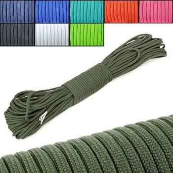Grenhaven - 31 Metros m Soporta 250 Kilogramo kg 550 lbs Cuerda de Paracaídas - Para Kit de Supervivencia - 7 Resistentes Hebras - Apta Para Escalar - Parachute Cord - Paracord La Cuerda - Verde Oliva