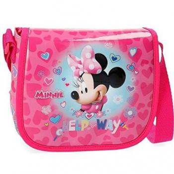 Disney Minnie Help on The Day Bandolera Rosa 17x15x4 cms Poliéster