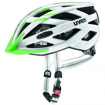Uvex City I de Vo Bicicleta Casco, Unisex, Color White/Green Mat, tamaño 52-57 cm