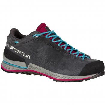 La Sportiva Zapatos de Aproximación TX2 Evo Leather Mujer Carbon-Red Plum