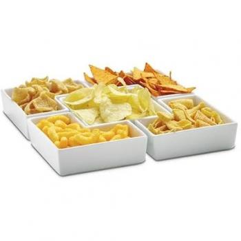 Recipientes aperitivo Marvin 5 piezas, incluye cinco recipientes de diseño moderno y funcional, ideales para servir aperitivos, fabricados en material resistente y apto para lavavajillas