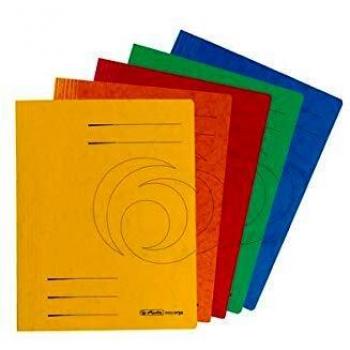 Carpeta Rápida Herlitz Easyorga A4 de Cartón, Color Azul (Paquete de 10)