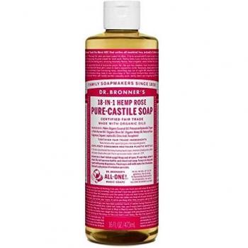 Dr. Bronner's Organic Rose Pure-Castile Liquid Soap, 473 ml
