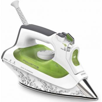 Rowenta DW6040 Eco Intelligence Plancha de Vapor 2500W con Suela Microsteam 400 HD 3De, Golpe de Vapor de 180 g/min, Modo Eco, Sistema Antical Integrado, Color Blanco