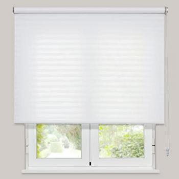 Estor Enrollable Traslúcido Estampado Líneas Blancas - 135x250cm - Fabricado en España - Garantía 5 Años