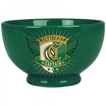 Green Stoneware Cereal or Soup Bowl - Harry Potter Slytherin House design