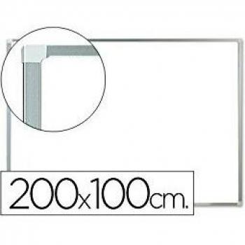 Q-Connect Pizarra Blanca Lacada Magnética Marco De Aluminio 200 x 100 Cm