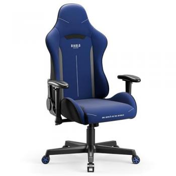 Silla Gaming Diablo X-ST4RTER Ergonómica con Cubierta de Tela y Apoyabrazos 2D (Azul Marino)