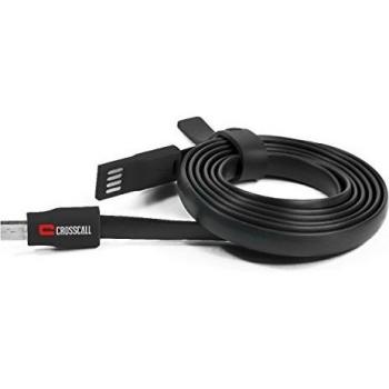 Crosscall Flat - Cable USB/Micro USB, Color Rojo y Negro